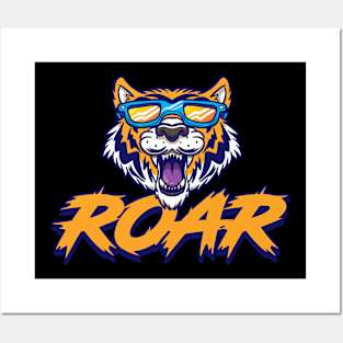 Roar Tiger Funny Tiger Gift Posters and Art